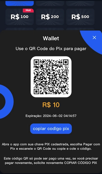 Passo 4: abra o aplicativo PIX e efeito o pagamento digitalizando o código QR.